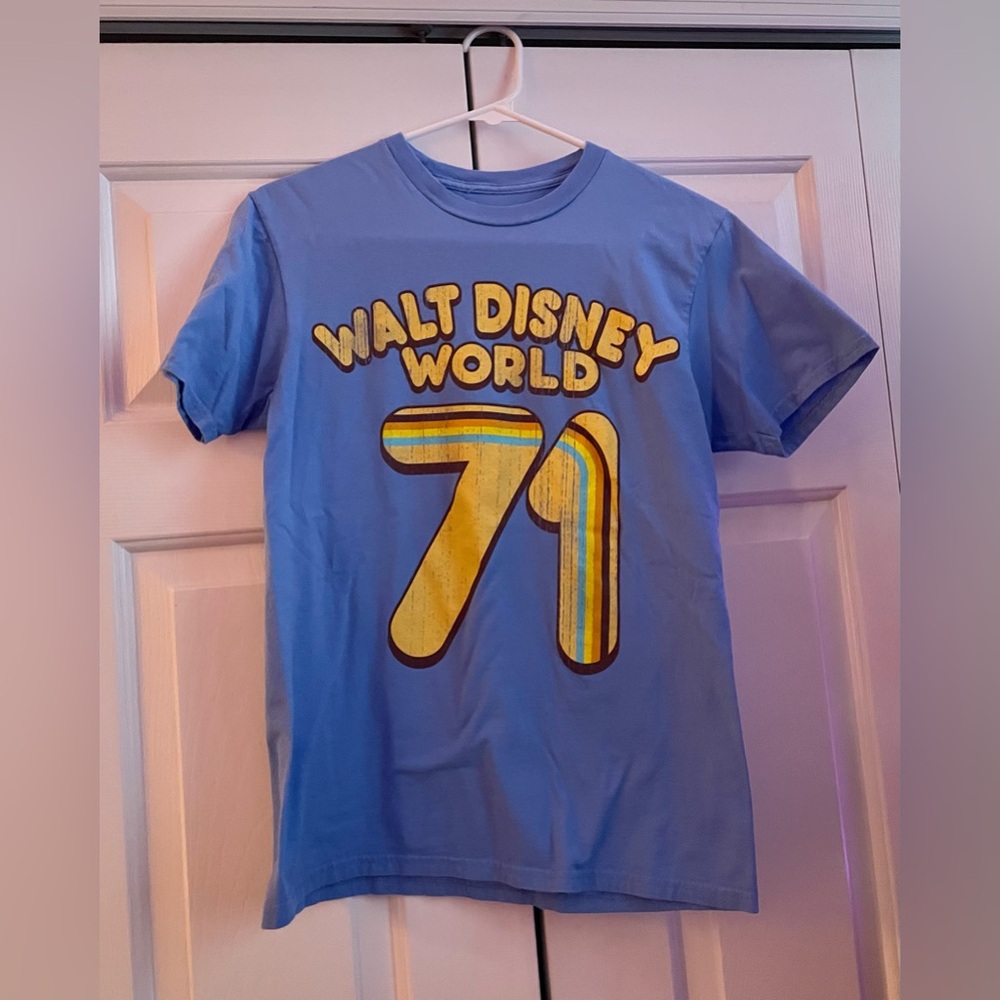 Disney Blue T-Shirt with Yellow '71' Design
